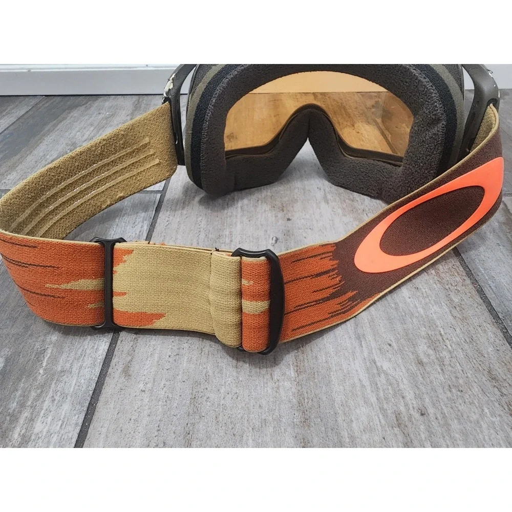 Oakley Goggles Crowbarbrown Wet dry Neon rhone w24k iridium Ski Snow Brown Strap
